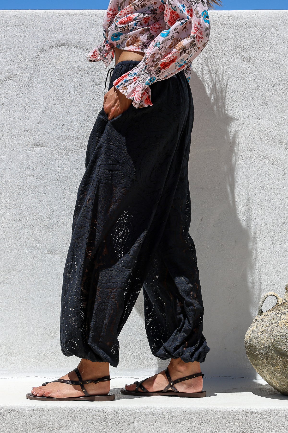 MOROCCO BLACK LACE PANTS - JOOP&GYPSY
