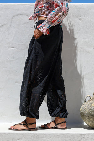 MOROCCO BLACK LACE PANTS - JOOP&GYPSY