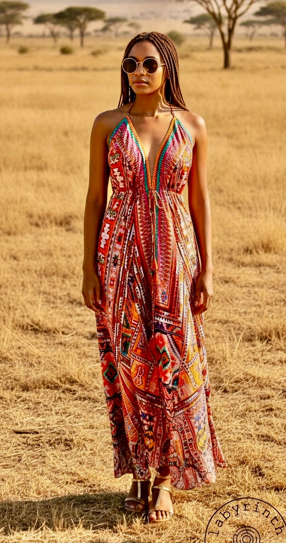 TYRA HALTER DRESS