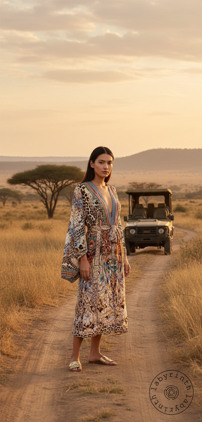 KUDU MIDI KIMONO