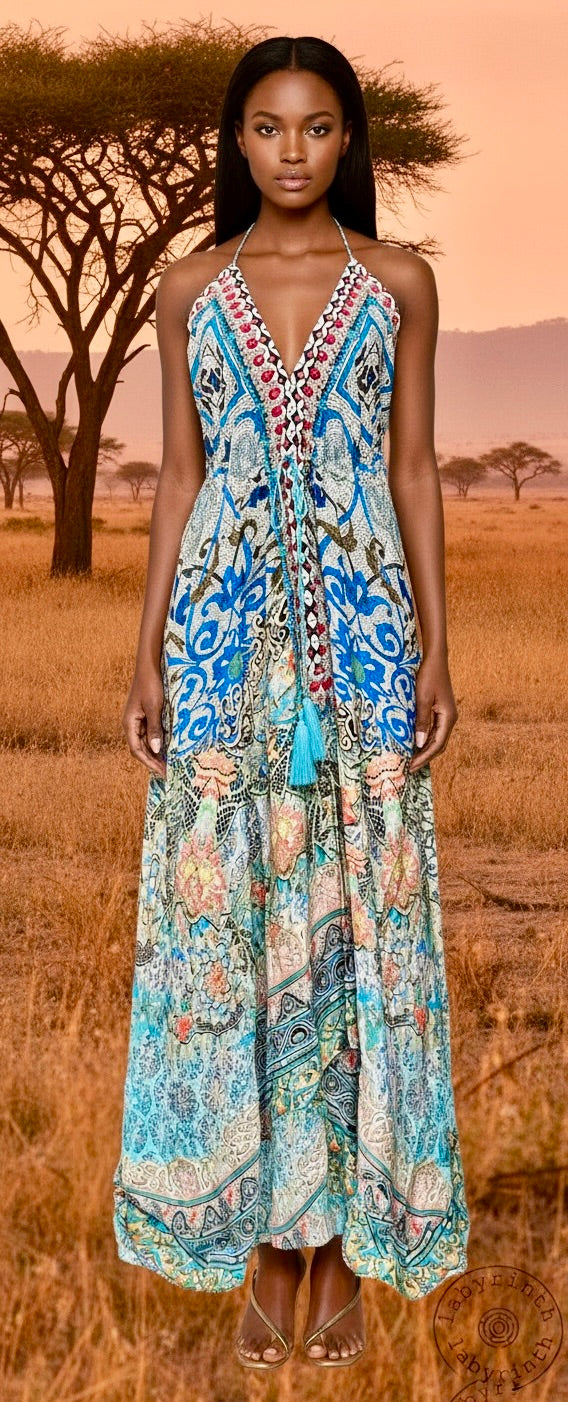 FAYE HALTER MAXI